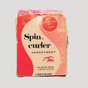 Toni Spin Curlers 3 Assorted Sizes Vintage Set Curlers Papers Perm Tool